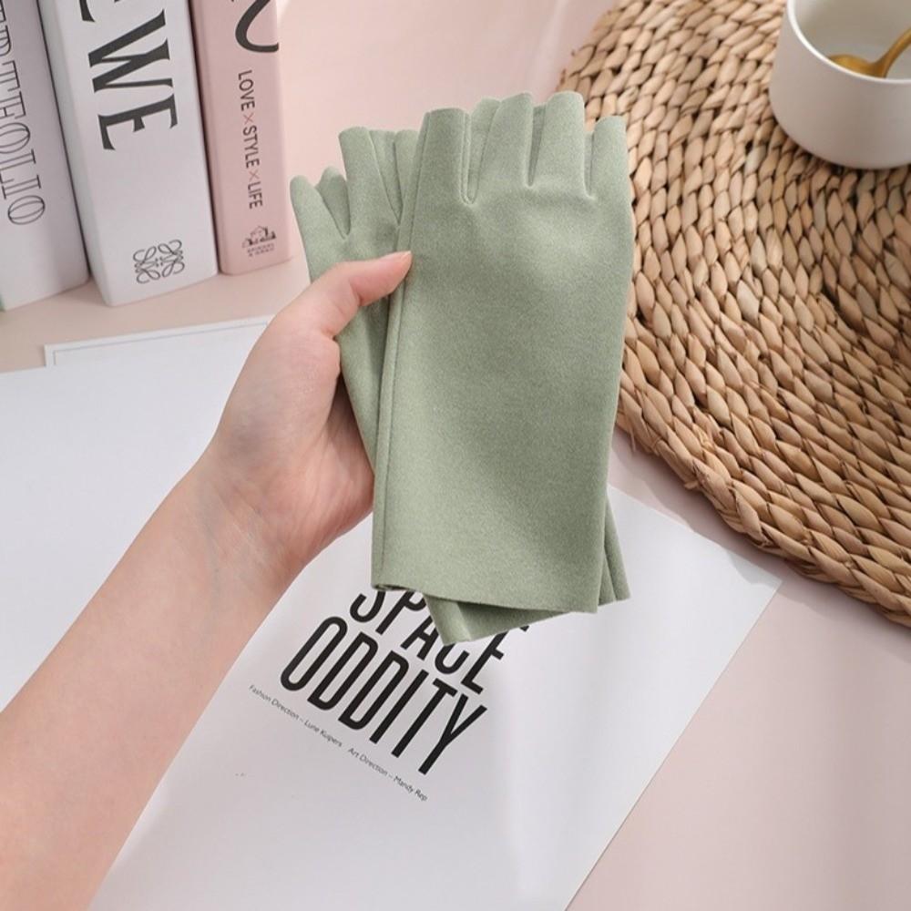 Touchscreen Warm Gloves Short Semi-Finger Mittens New Half Finger Gloves Autumn Winter