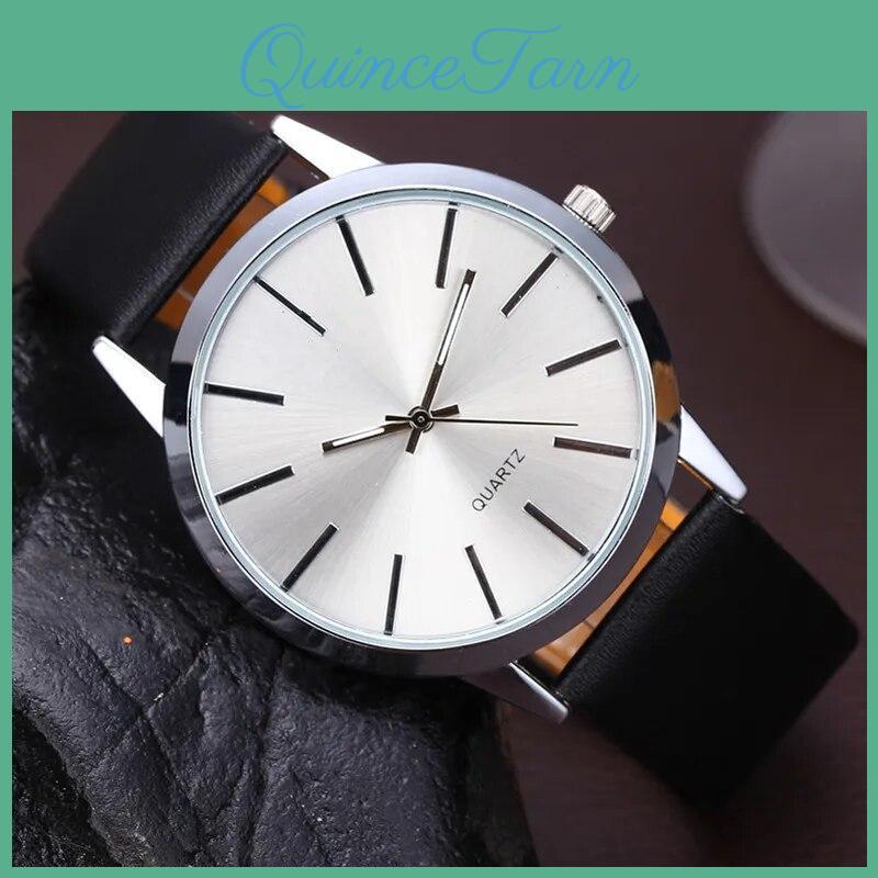 Watch Watches Luxury Men Mens Leather Clock Men Wristwatch Clock