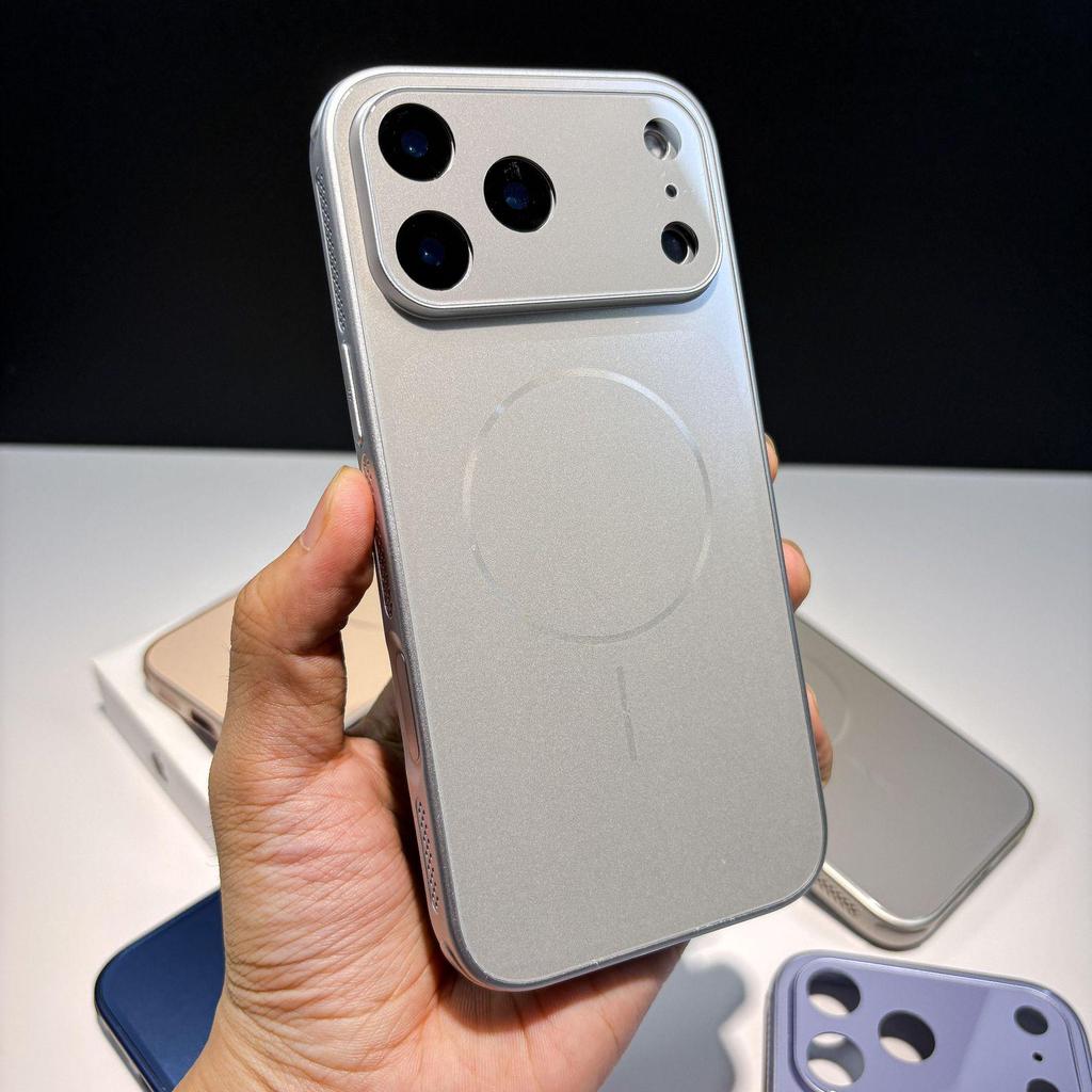 Мгновенный 17 Звезд Вселенная Оранжевый Чехол для iPhone 16 Pro Max с Полным Покрытием Объектива, Большим Окном, Магнитным Дизайном и Защитой от Падений