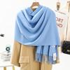 Women'S Thick Warm Solid Color Scarf Autumn And Winter New Style Cashmere Scarf Versatile Wool Scarf