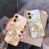 Счастливый мешок благословений Для iPhone 17 Pro Max 16 16E 15 14 13 Plus 12 mini 11 15Pro 17 Air XR X 17ProMax Золотой стеклянный чехол для телефона