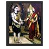 Hindu Religious Shiva and Maa Annapurna Devi Design Wall Art Painting Frame For Home Decoration And Gifting, Traditional Temple Artwork