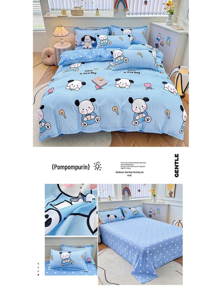 Стильный однотонный постельный комплект - 3 или 4 предмета, идеально подходит для общежитий (1,5 м/1,2 м)