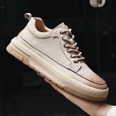 Модные новые мужские повседневные туфли, дышащие вулканизированные кроссовки, модная спортивная обувь для прогулок на открытом воздухе для мужчин, мужские мокасины из натуральной кожи