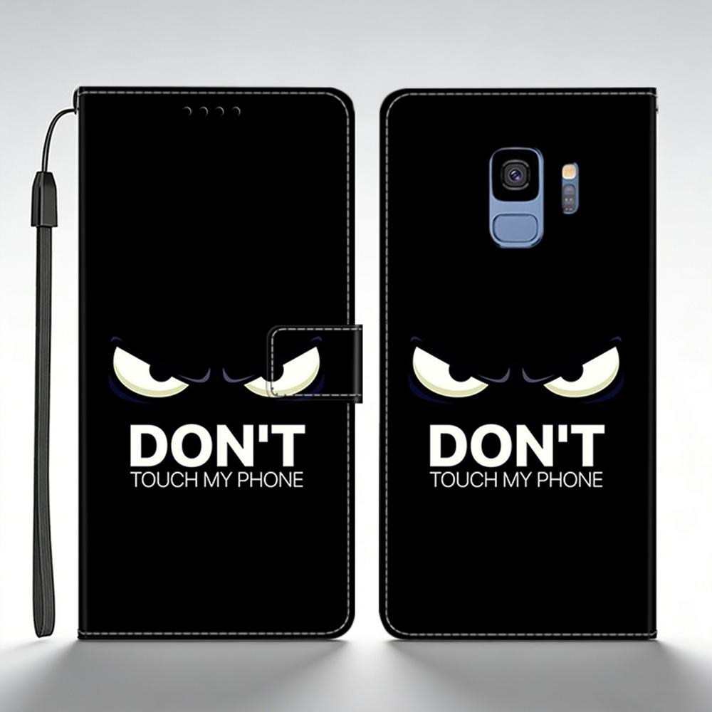Чехол-бумажник с откидной крышкой из кожи для Samsung Galaxy S9 Plus Для Samsung S9 GalaxyS9+ Задняя крышка с принтом Бабочка Кошка Чехол Funda