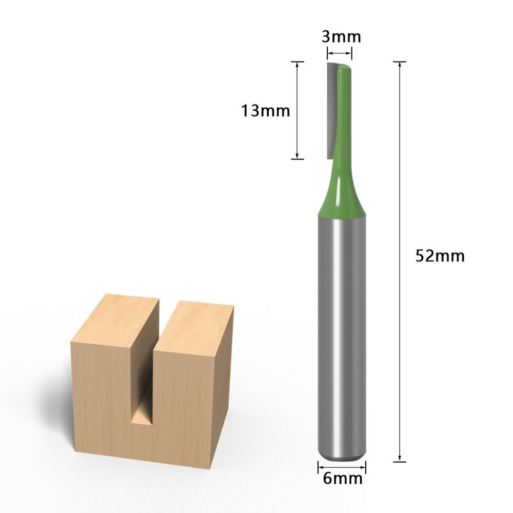 6mm Shank Woodworking Tool Single Edge Milling Cutter Drill Bit Slotting Cutter Router Bits