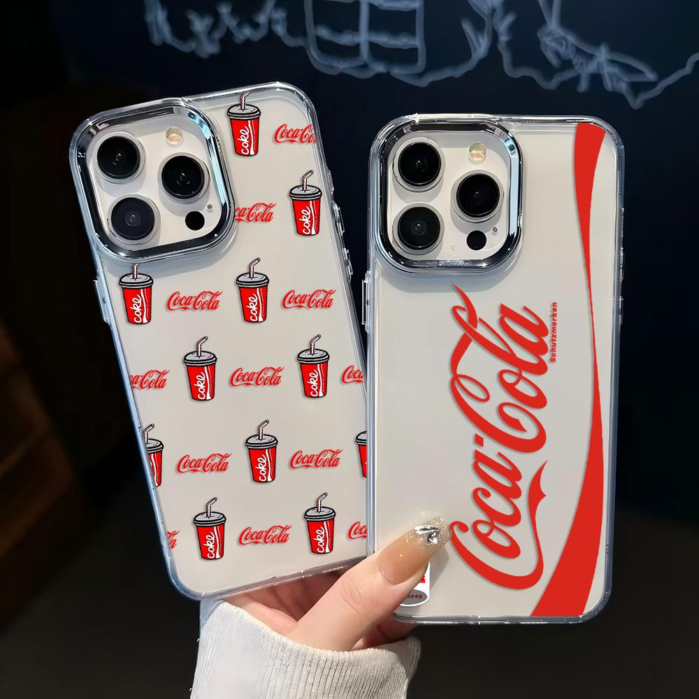 Чехол для телефона с горячим напитком c-cola c-coca для Samsung Galaxy S25 S24 S23 S22 S21 S20 FE Ultra Edge Plus 4G 5G Прозрачный Мягкий Чехол