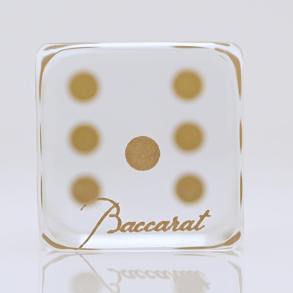 Baccarat Dice Set of 5 Jew Crystal Clear Red 2813755 [Item]