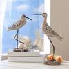 2 шт. Деревянная фигурка чайки Прибрежная реалистичная скульптура морской птицы Морской животный настольный орнамент для спальни гостиной офисного стола полки Декор