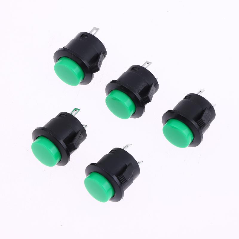 New 5/10Pcs Momentary Push Button Switch R13-507 16mm Round Switch 2Pins ON-OFF Self-res Panel Mounting