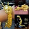 Lucky Brass Dragon Statue - Chinese Loong Figurine For Feng Shui, Home & Office Decor | Perfect For