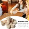 5Pcs 2/3/4/5/6/7CM Wooden Dice Rounded Corner Six-Sided Giant Dice DIY Hand