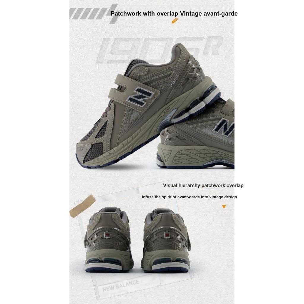 New Balance 1906R Детские кроссовки на липучке Little Kid Castlerock Natural Indigo, серые PV1906RB