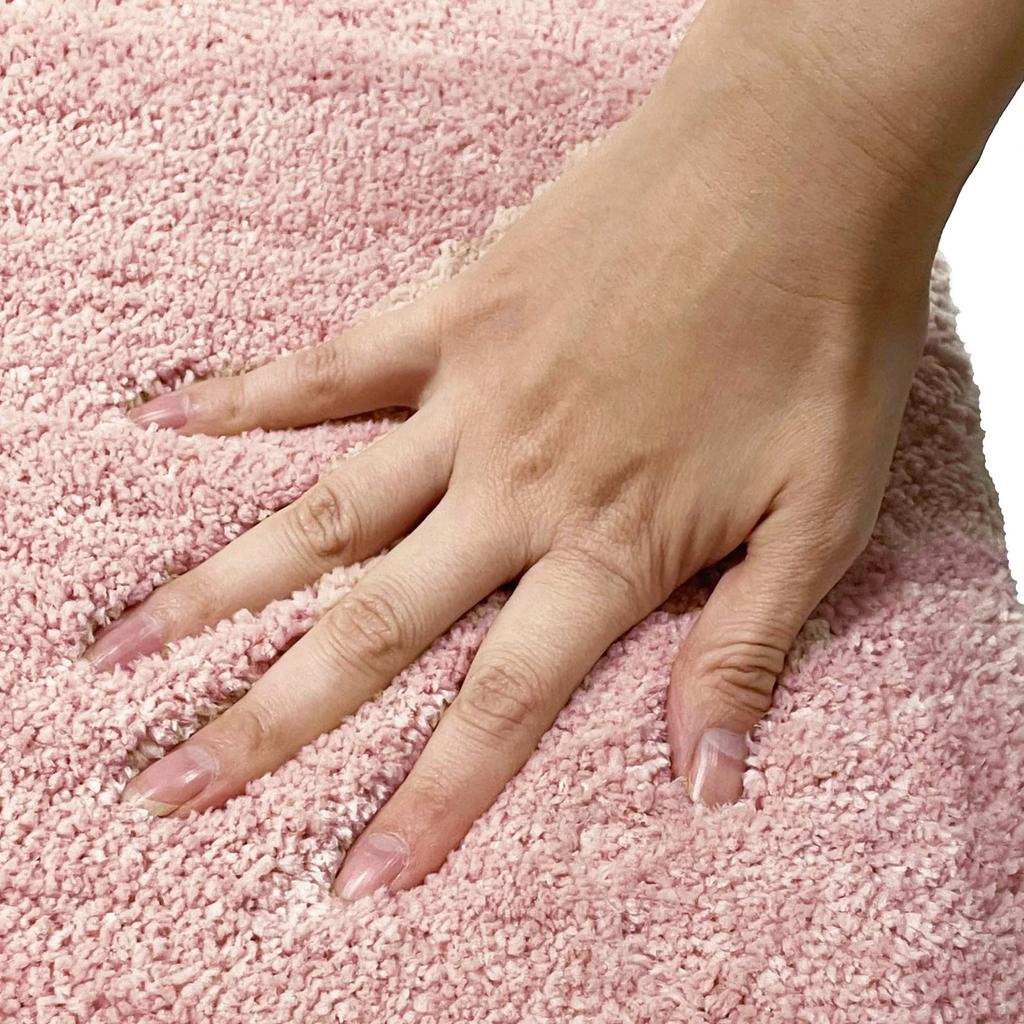 Senko Cushionie 2 Long Washroom 50 x 50105 B.B.Collection Mat, Approx. 180cm, Pink, Thick, Volume,