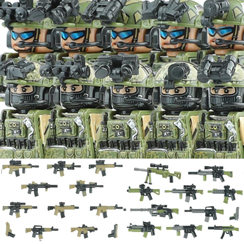 Городской Коммандос Спецназ Военные Фигурки Конструктор SWAT Армия США Украина Солдаты Штурмовая Пехота Щит Оружие Игрушки