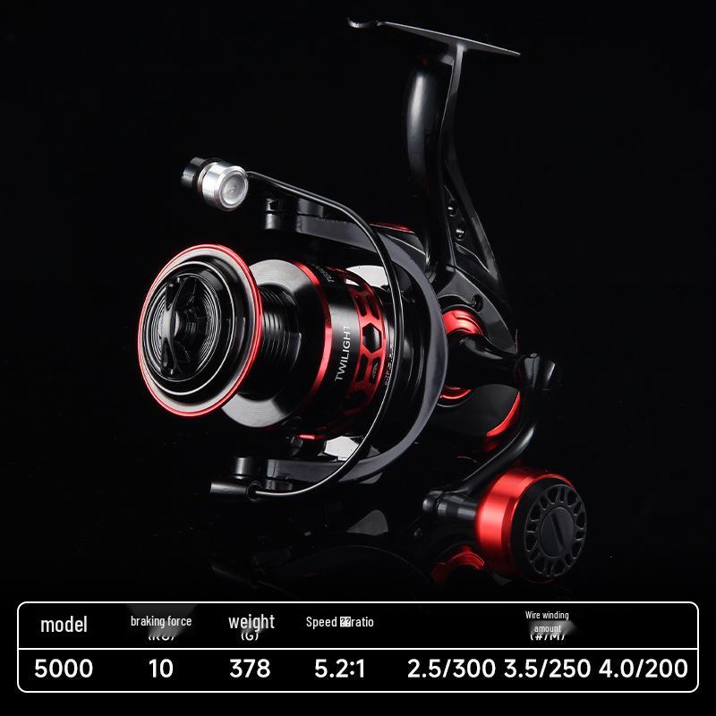 Катушка спиннинговая Haotun Zero-Gap с двойной рукояткой: 5,2:1 Дальний заброс, Ловля кальмара и микрообъектов.