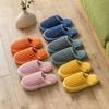 New Cotton Slippers Women's Home Thick-soled Warm Indoor Floor Confinement Shoes Non-slip Couple Autumn and Winter Shoes Men