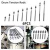 6Pcs Strong Drum Tension Rods with Washers Drum Tight Screw Drum Lug Bolts  for Jazz Drums Repair