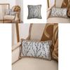 Modern Minimalist Sofa Pillow Cover With Floral Pattern In Polyester Fabric For Living Space