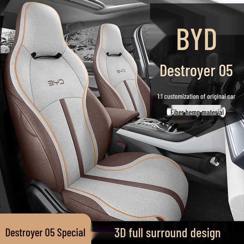 Всесезонные льняные чехлы на сиденья и подушки для BYD Destroyer 05