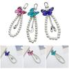 Cute Pendant Keychain with Butterfly Exquisite Pearls Beaded Rings Pendant Keyring Butterfly Keychain Handbag Pendant