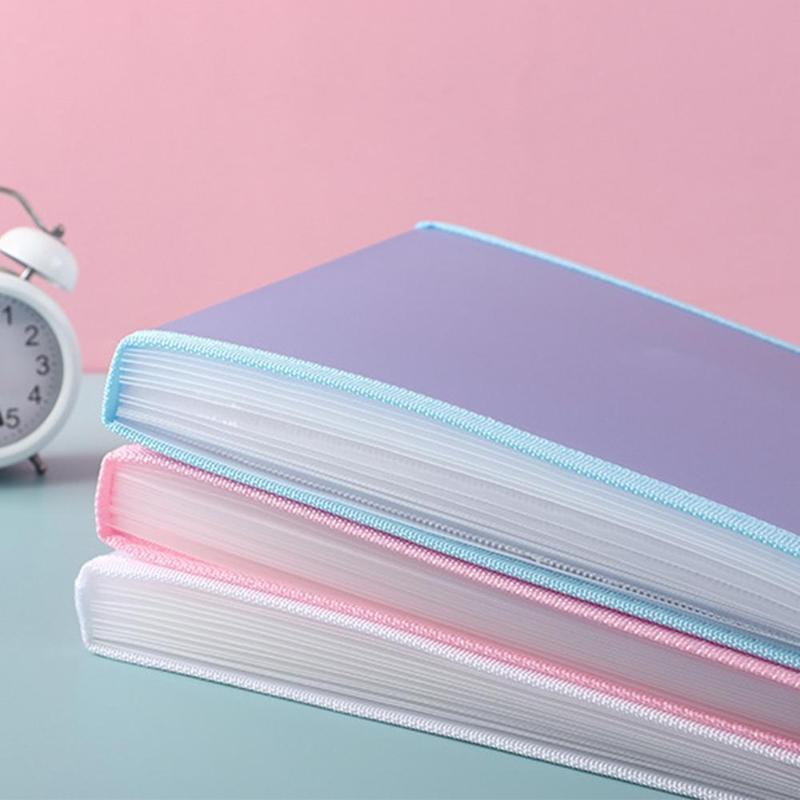 New Portable 13Grids A4 Document Bag Large Capacity Transparent PP Vertical Organ Box Office Paper Storage Organizer Bag