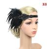 Women Beaded Flapper Hair Accessories Rhinestone Sequin Performance Headwear Elastic Indian Vintage Masquerade Feather Headband