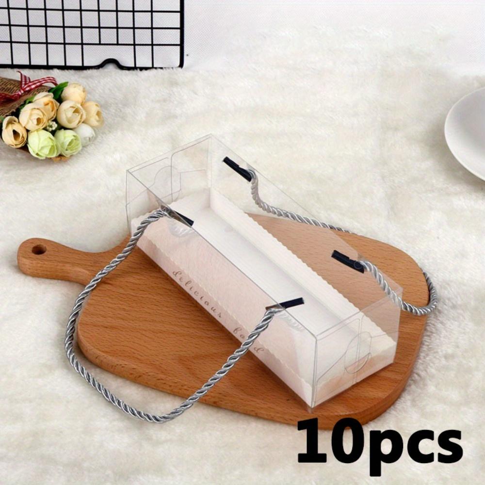 10 шт. Коробки для макарон, шоколадные трюфели, полностью прозрачные, с окном, коробки для выпечки, прозрачные коробки для клубники, коробки для печенья, коробка для выпечки с окном