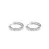 Korean Style Retro Round Circle Earrings: Elegant Needle-Set Ear Hoops & Studs for Women with Pierced Ears