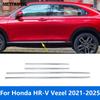 Для Honda HR-V Vezel - 2024 2025 Хромированная боковая линия двери Накладка на порог кузова Декоративная отделка Внешние аксессуары Стайлинг автомобиля