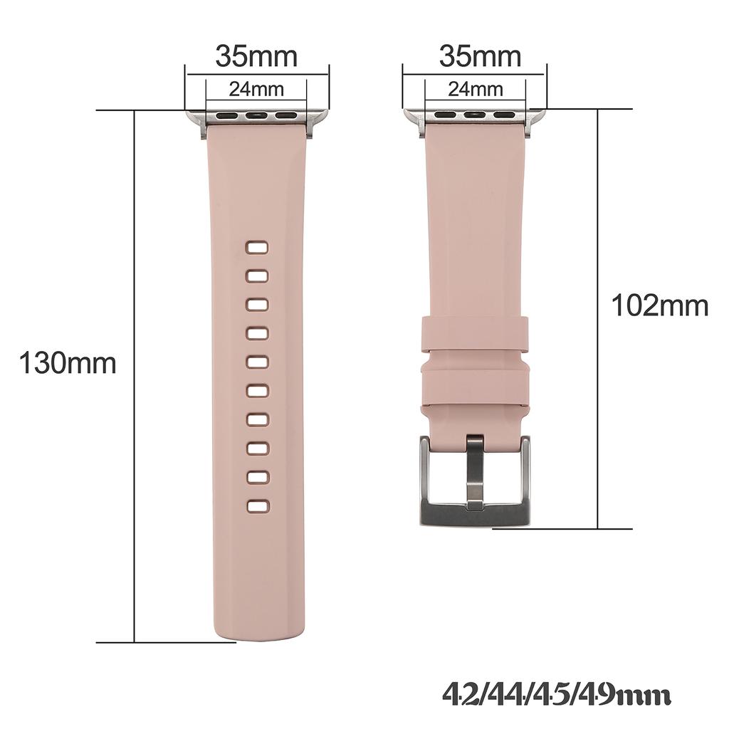 For Apple Watch 10 46mm / Ultra 2 / Ultra 49mm / 9 8 7 45mm / SE (2023) SE (2022) SE 6 5 4 44mm / 3 2 1 42mm Strap Silicone Fitness Tracker Band