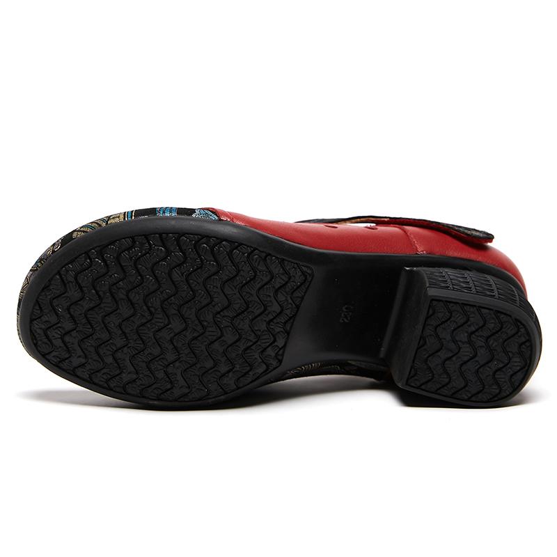 GKTINOO 2024 Весна Новые Туфли-лодочки Круглый Носок Сандалии с Пряжкой Мэри Джейн Толстый Каблук Ретро Натуральная Кожа Женская Обувь