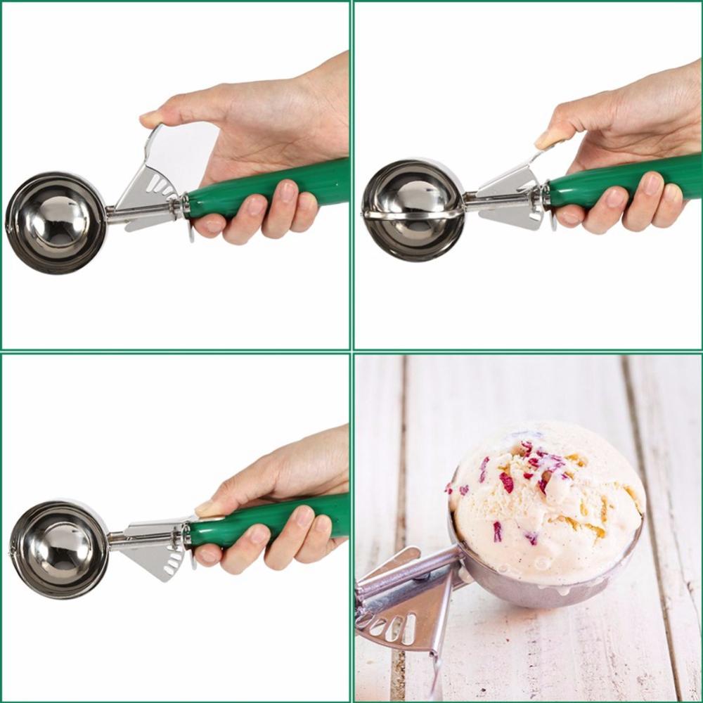 9 Sizes Meat Balls Fruit Kitchen Dough Mash Ice Cream Scoop Ice Ball  Spoon Food Portioner Cutter