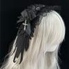 Sweet Ruffled Hairband Ribbon Bow Anime Maid Cosplay Headdress  Cosplay Accessory