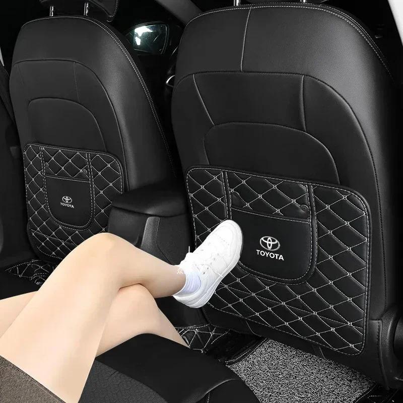 Car Seat Back Storage Protective Pad Prevent Kick Mat for Toyota Trd GR Land Cruiser Camry Highlander Corolla Yaris Chr Auris RAV4