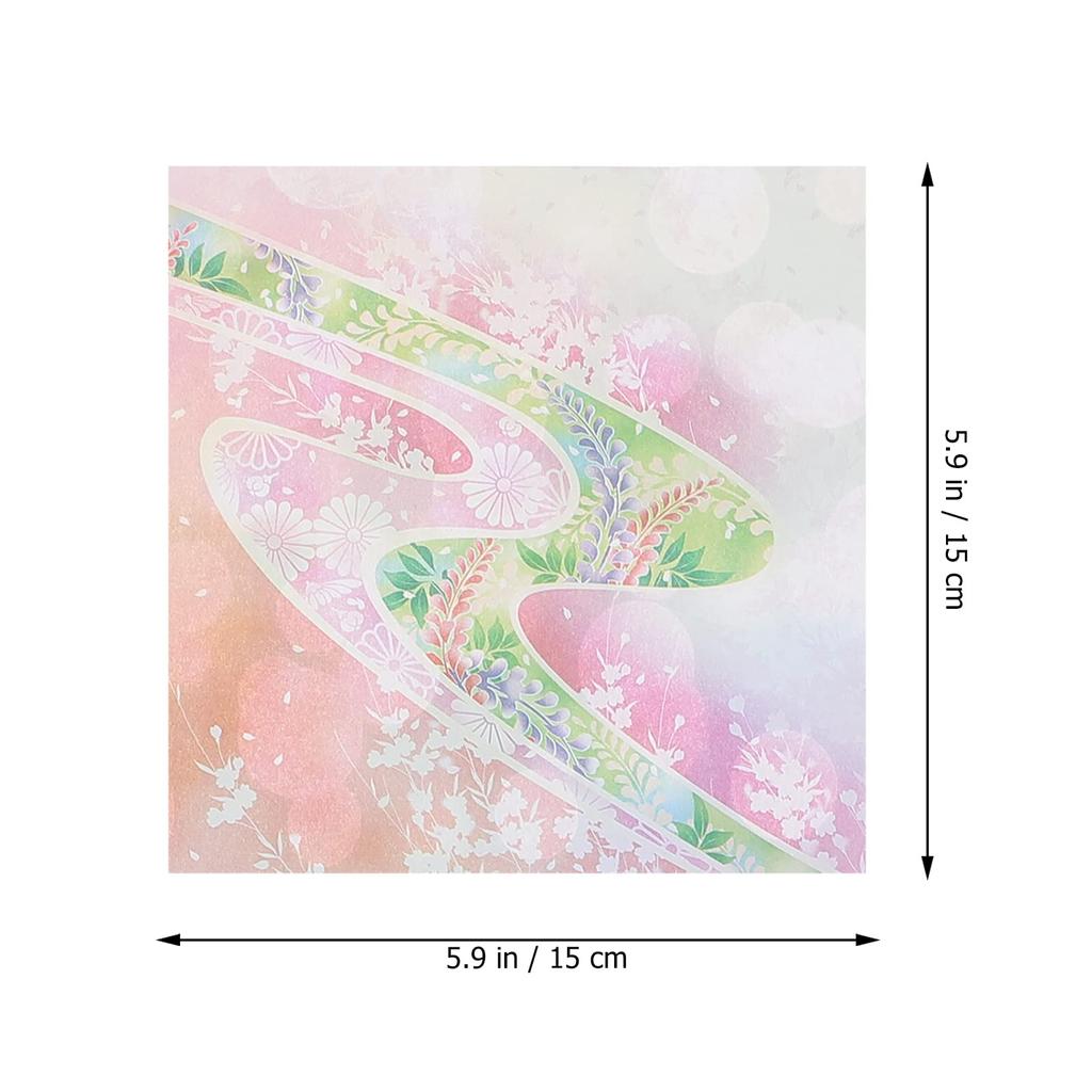 Origami for Origami Thousand DIY Colored Pack of 100 Double-Sided Paper, 15x15cm, Square, Crafts, Cranes, Art, Paper, (Style 2)