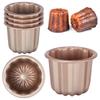 6Pcs Canele Mold Cake Pan Non Stick Small Canele Molds Muffin Bakeware Cupcake Pan Carbon Steel Pastry Mould Mini Cupcake Holder