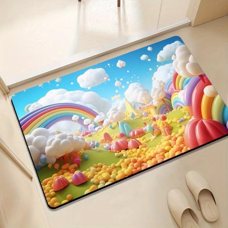 Three-dimensional Flower Diatom Mud Floor Mat Bathroom Carpet Toilet Footpad Super Absorbent Washstand Mats Home Entry Decor Rug