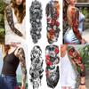 1 PC 480*170MM Full Arm Temporary Tattoo Sticker Sleeve Men Women Fashion Sexy Fake Tattoo Wolf  Lion Tiger Painting Tattoo Skull Angel Tattoo