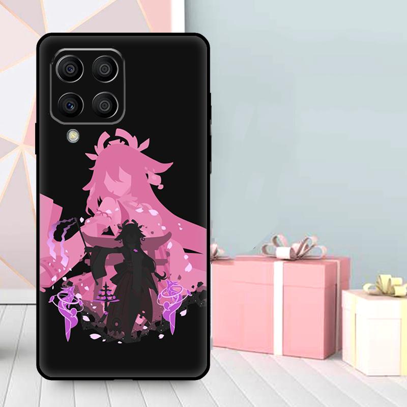 Чехол Yae Miko Genshin Impact для Samsung Galaxy M06 M11 M31 M14 M34 M54 M12 M32 M52 M15 M13 M16 M36 M56 M53 M35 M55