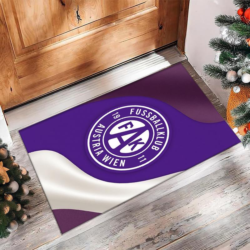 Austria Wien FC Soccer Football Pattern Soft Area Rug Non Slip Indoor Floor Carpet Sports Decor Mat for Bedroom