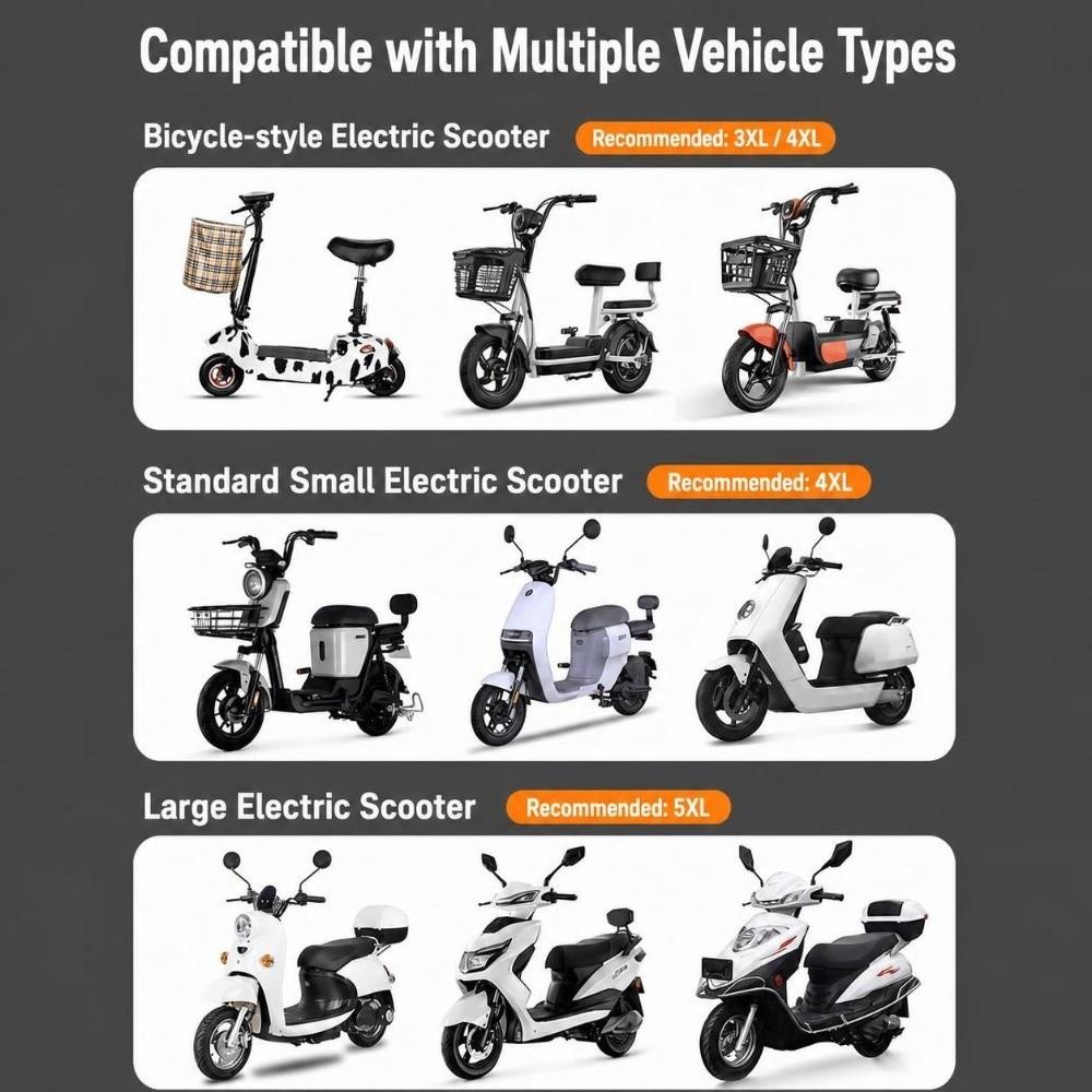 Durable Motorcycle Cover Rainproof Motorbike Cover Electric Vehicle Cover Outdoor Use