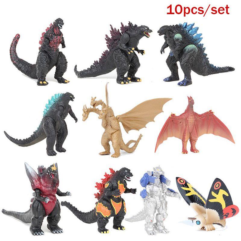 Exquisite 10pcs Godzilla King Of The Monsters Action Figure Toy Pvc Doll Set For Kids