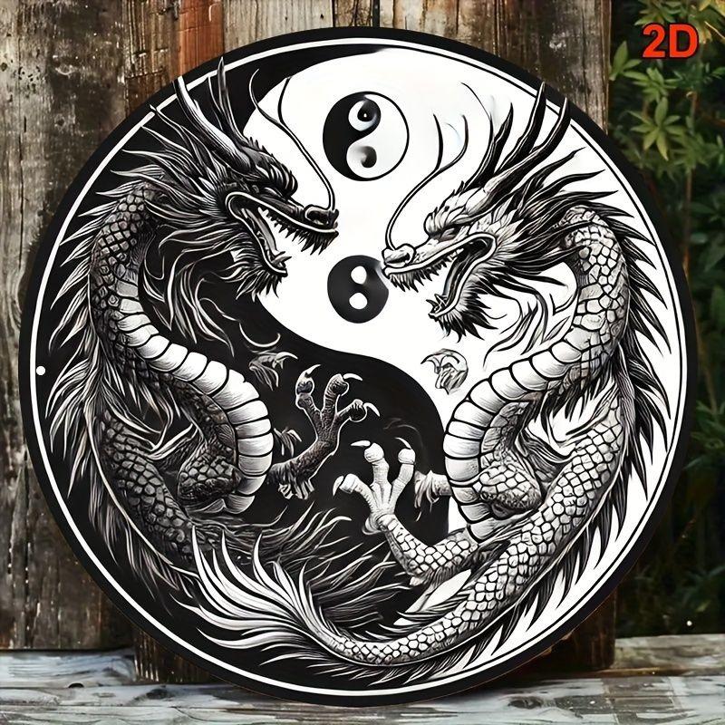 Металлическое настенное искусство Инь-Ян для дома, гостиной, пространства для медитации