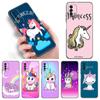 Милый чехол для телефона с мультяшным единорогом для Xiaomi Redmi Note 11 10 9 8 Pro 11T 5G 10T 10S 9S 9T 9i 9C 9A 8T Мягкий черный чехол из ТПУ Funda