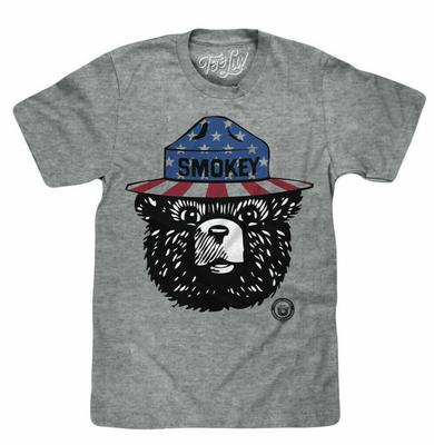 Патриотическая футболка Smokey The Bear, спортивная классическая винтажная футболка в стиле ретро, ​​США
