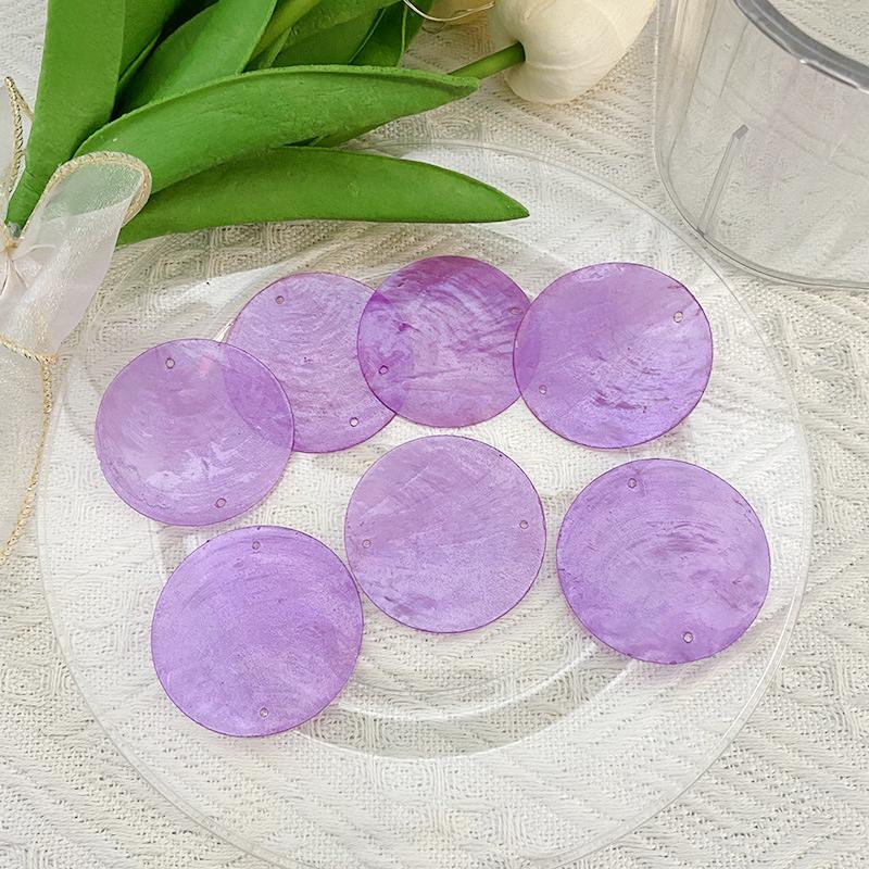 100 шт. круглые 5 см с 2 отверстиями DIY для колокольчиков для дома, украшения для дома, изготовление натуральных ракушек, ракушек Capiz