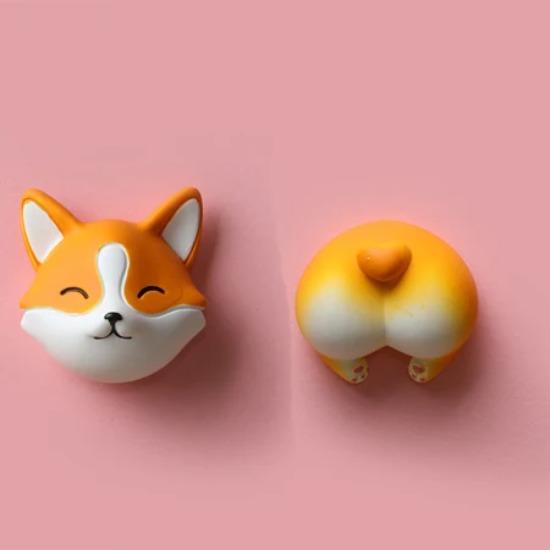 Наклейки на холодильник в виде головы и хвоста животного, милые магниты панды, магнитные наклейки, украшения для холодильника, самоклеящийся лист для DIY