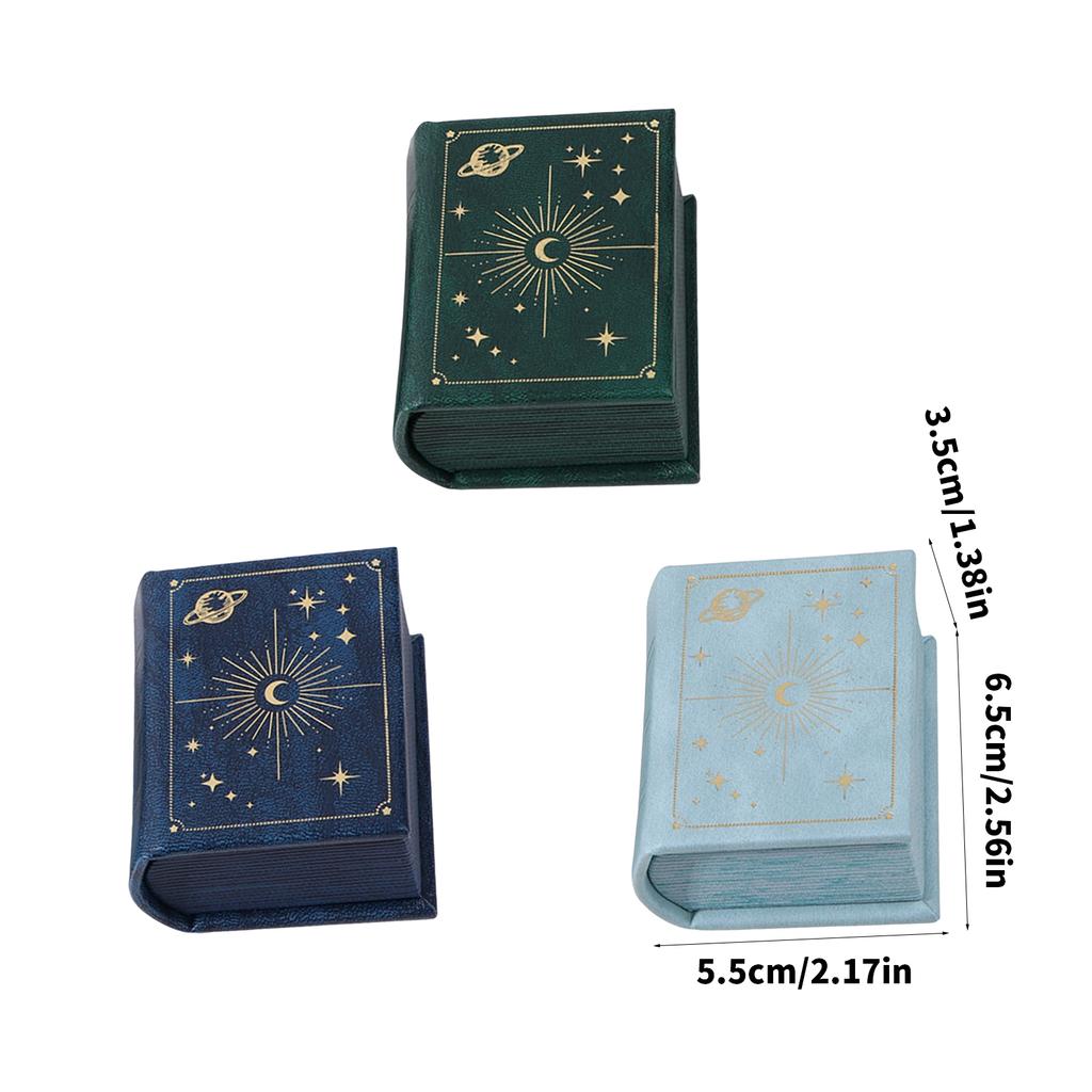 Элегантная винтажная коробочка для кольца в виде книги с магнитной застежкой. Стильный контейнер для хранения ювелирных изделий и подачи подарка.