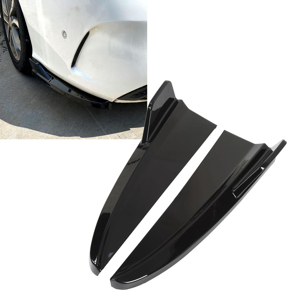 1 Pair Rear Bumper Lip Diffuser Tail Side Splitter Replacement for C‑Class W205 C43 ‑Line 2015‑2021
